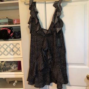 Star printed ruffle dress